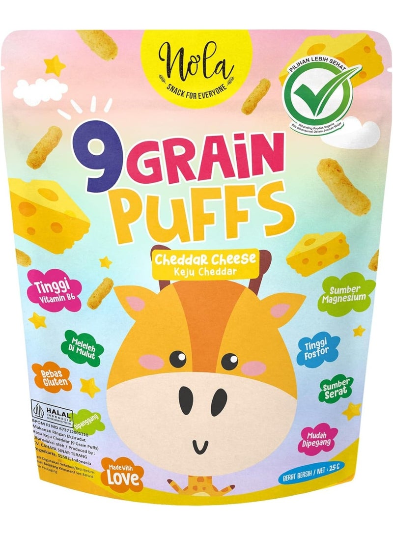 Nola - Gluten Free Puffs with 9 Grains & Cheddar Cheese 25g - Image 1